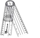 Plastic 8  Spinal Goniometer 360 Degree Isom Physical Therapy Angle Ruler