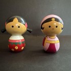 Disney Official Small World Pigtails Arabia-chan Usaburo Kokeshi 2-piece Set