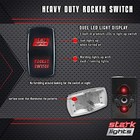 Rear Lights - - Switch Dual Light -  Laser Etched Led Rear Lights 4 Green