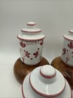 Rare Sarreguemines France Floral Canisters Vintage French Sucre Farine Caf   Sel