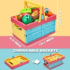  100 Pcs Cutting Play Food Set For Kid Kitchen  Storage Basket With Vegetable  