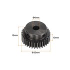 1mod 33t Pinion Gear 6mm Bore 45  Steel Motor Rack Spur Gear With Step  2 Set