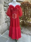 Red Ballroom Dance Showcase Competition Tango Dress Size 8 10