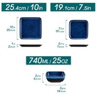 Vancasso Plates And Bowls Set Dinnerware Set Kiln Change Glaze Blue Tableware