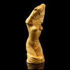 China Collection Carved Boxwood Undress Sexy Beautiful Beauty Belle Art Statue