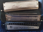 Vintage M hohner  Larry Adler  The 64 Chromonica Harmonica Lot Of 3