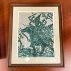 Vintage Angkor Wat Temple Rubbing Art Raised Cambodian Wat Temple Rubbing Jade