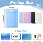 5 Pcs Sliding Badge Holder  Sliding Id Badge Holder With Clear Window Vertical H