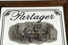 Vintage Barton   Guesgtier Partager Wine Framed Liquor Advertising Bar Mirror