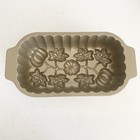 Nordic Ware Harvest Pumpkin Loaf 1 Lb Fall Pan  Vine Leaves 3d Bake Baking Usa