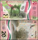 Mexico 20 Pesos  2022  P-132h 5  Unc  Commemorative  Polymer X 100 Pcs Bundle