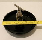 Vintage Steel Nut Cracker With An Attached Black Glass Bowl