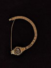 Antique Victorian 14k Gold Hair Mourning Bracelet Inscription Pre Civil War 1844