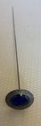 Antique Hatpin Blue Glass Faceted Jewel Long Xl 12    Shaft Gay 90s Style