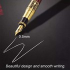 Fine Nib Metal Fountain Pen With 10pc Refillable Ink Cartridges Calligraphy Pen