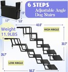 5-step Foldable Pet Dog Ramp Ladder Step Stairs For Suv Truck Car Large Dogs