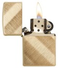 Zippo Windproof Diagonal Weave Tumbled Brass Lighter   29675  Nib
