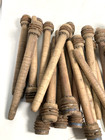 Wood Bobbins Rusty Quills Vintage Factory Reclaimed Industrial 7 3 8   Lot Of 40