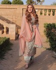 Pakistani Sea Green   Pink Embroidered Suit Set Ready To Wear For Festivals