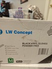 Black Vinyl Gloves  Disposable Non-sterile Latex-free Powder-free Glove- Size M