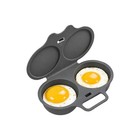 Dual Cavity Microwave Egg Cooker Steamer Mold Food Safe Egg Poacher 
