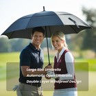 62 68 72 Inch Automatic Open Black Golf Umbrella  Extra Large Oversize Double   