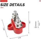 2pcs Dual Stud Battery Junction Block M8 Terminal Post Power Distribution Block