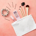 New 12-pack Bulk Blank Canvas Zipper Pouch Set  Canvas Pencil Pouch  8x6 In