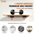 Uimoso 6 Pcs Shelf Bracket 10 Inch Heavy Duty Floating Shelf Brackets