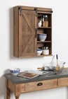 Cates Wood Wall Storage Cabinet With Sliding Barn Door  22 X 9 X 28  Rustic B   