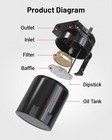  Oil Catch Can  300ml Universal Baffled Catch Can Kit With 5ft 5 8 Inch Black
