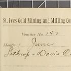 1905 St  Ives Gold Mining Co  Goldfield Nv Lothrop Davis Co  Mine Supplies Check