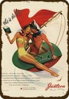 1946 Jantzen Vintage Look Replica Metal Sign - Sexy Women Pin-up On Sailboat