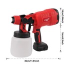 Cordless Paint Sprayer 1000ml Hvlp Spray Paint Gun For Milwaukee 18v Battery Red