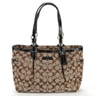 Nwt Coach Gallery Signature Tote Bag 16561 - Khaki black- Brand New  