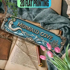 Mermaid Cove Metal Wall Art Coastal Beach House Decor Nautical Sign