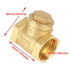 1  Npt Brass Water Oil Gas Swing Check Valve Threaded Plumbing Fitting 