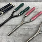 Lot Of 4 Antique 3 Curling Irons    1 Flat Iron