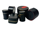 Lot Of 6 Vintage Black Camera Accessory Cases     Film   Lens Pouches