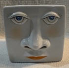 Vintage Porcelain 3d Face Tissue Box Cover Nose Dispenser Woman 1980s Retro