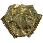 Char Workroom Metallic Gold Ruffle High Rise Cheeky Shorts Size Xs