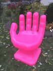 Neon Pink Left Hand Shaped Chair 32  Tall Adult 70s Retro Icarly New