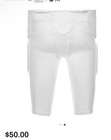 Nike Integrated Football Pad Pants Boys Small  White Dri-fit  Preowned