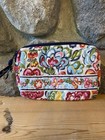 Vera Bradley Cosmetic Bag Floral Makeup Case Zip Travel Toiletry Pouch