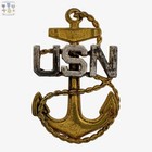 1940   s U s  Navy Chief Petty Officer Insignia Cap Badge Pin-back