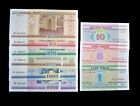 9 Pc Belarus Banknote Set-1 5 10 20 50 100 500 1000 5000 Rublei - Uncirculated