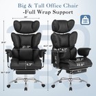 Gaming Computer Chair  Executive Ergonomic Chair With Footrest  High-back Reclin