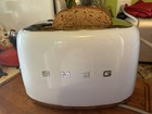 Smeg 2 - Wide Slice Toaster Pastel Blue Tsf01pbus 50s Retro Style Excellent Cond
