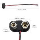Vweicyy 9v Battery Connector 3pcs T-type 9 Volt Buckle Connector Hard    