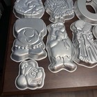 Vintage Lot Of 28 Wilton Aluminum Cake Pan Flintstone Big Bird Ragged Ann   More